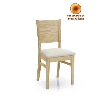 Silla madera maciza y...