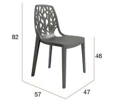 Silla apilable de polipropileno Praga modelo 1080
