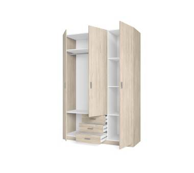 Armario 3 puertas +3 cajones de 150 cm