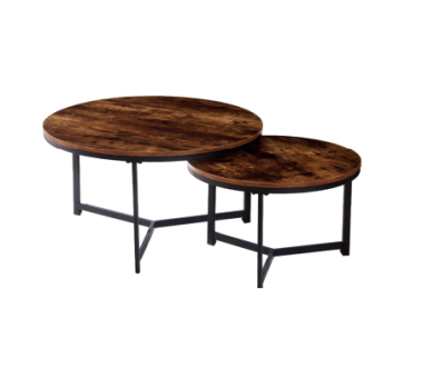 Mesas auxiliares redondas Meteoro fondo blanco