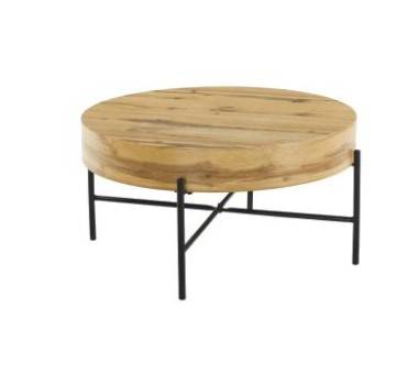 Mesa auxiliare redonda Natur fondo blanco