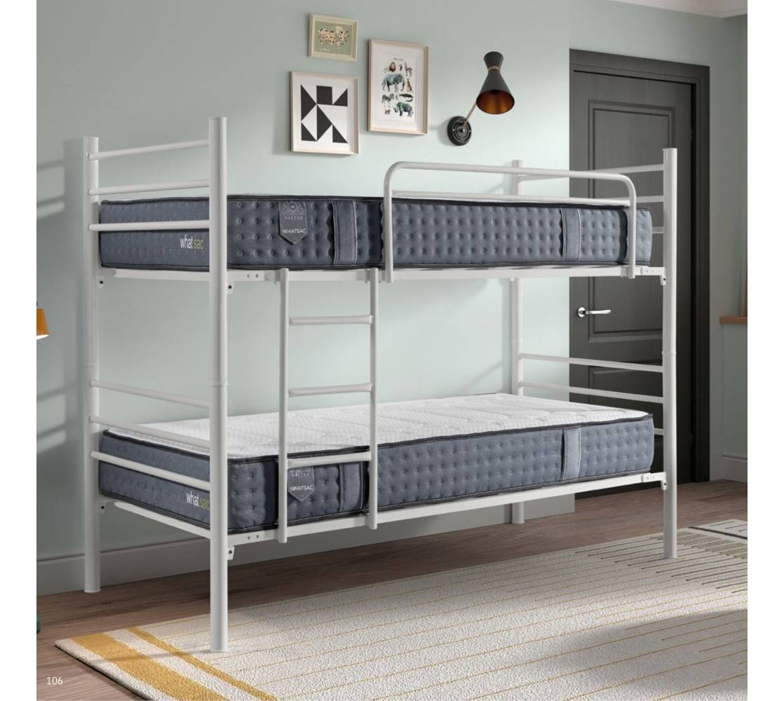 Bianca Nostrum Bunk Bed: Space-Saving & Convertible Solution: Safe Metal Bunk Beds for Kids
