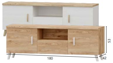 Bajo Tv + 4 patas Alaska